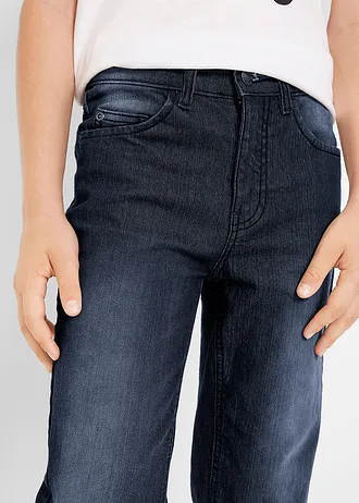 Strečové džíny Slim Fit, s nastavitelným pasem, Straight • tmavě modrý denim • bonprix obchod