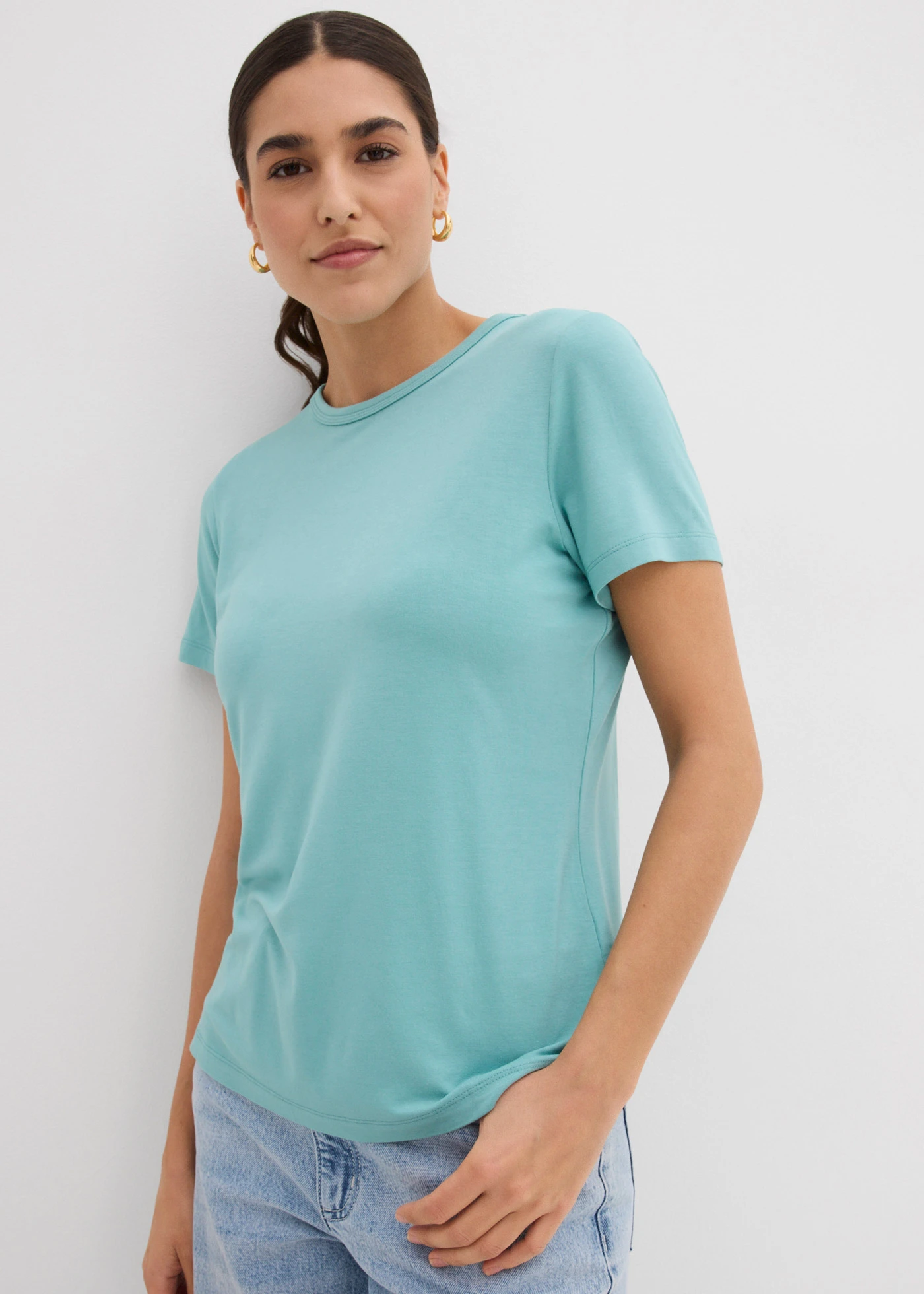 T-shirt en viscose fluide • turquoise clair • Boutique bonprix