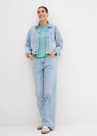 T-shirt en viscose fluide, Couleur: turquoise clair