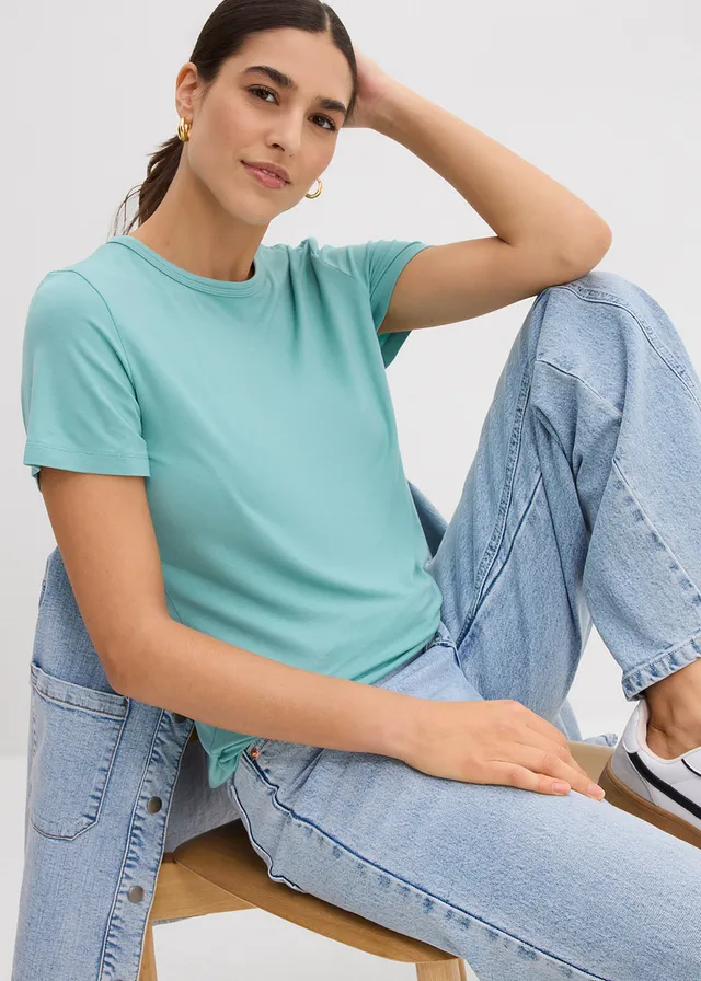 T-shirt en viscose fluide • turquoise clair • product-page.page-title-suffix