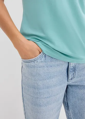 T-shirt en viscose fluide • turquoise clair • Boutique bonprix