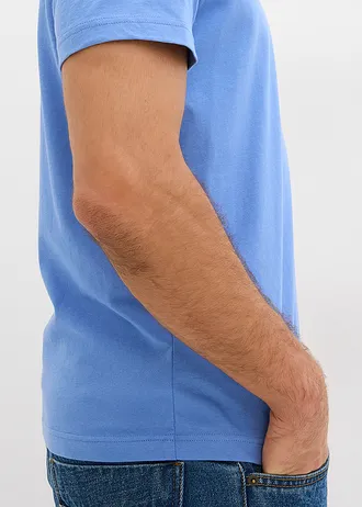 T-shirt met V-hals (set van 3) • hemelblauw+donkerblauw+rookblauw • bonprix online shop