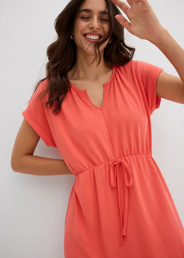 Robe en jersey de viscose mélangée • saumon clair • product-page.page-title-suffix