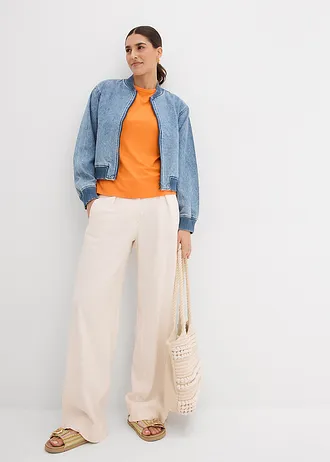 T-shirt en viscose fluide, Couleur: orange