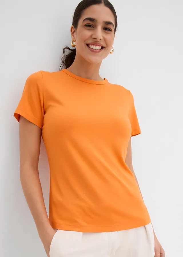 T-shirt van soepele viscose, Kleur: 