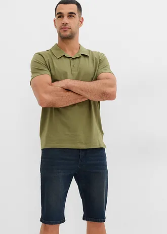 Strečové džínové bermudy, Slim Fit • modro-béžová • bonprix obchod