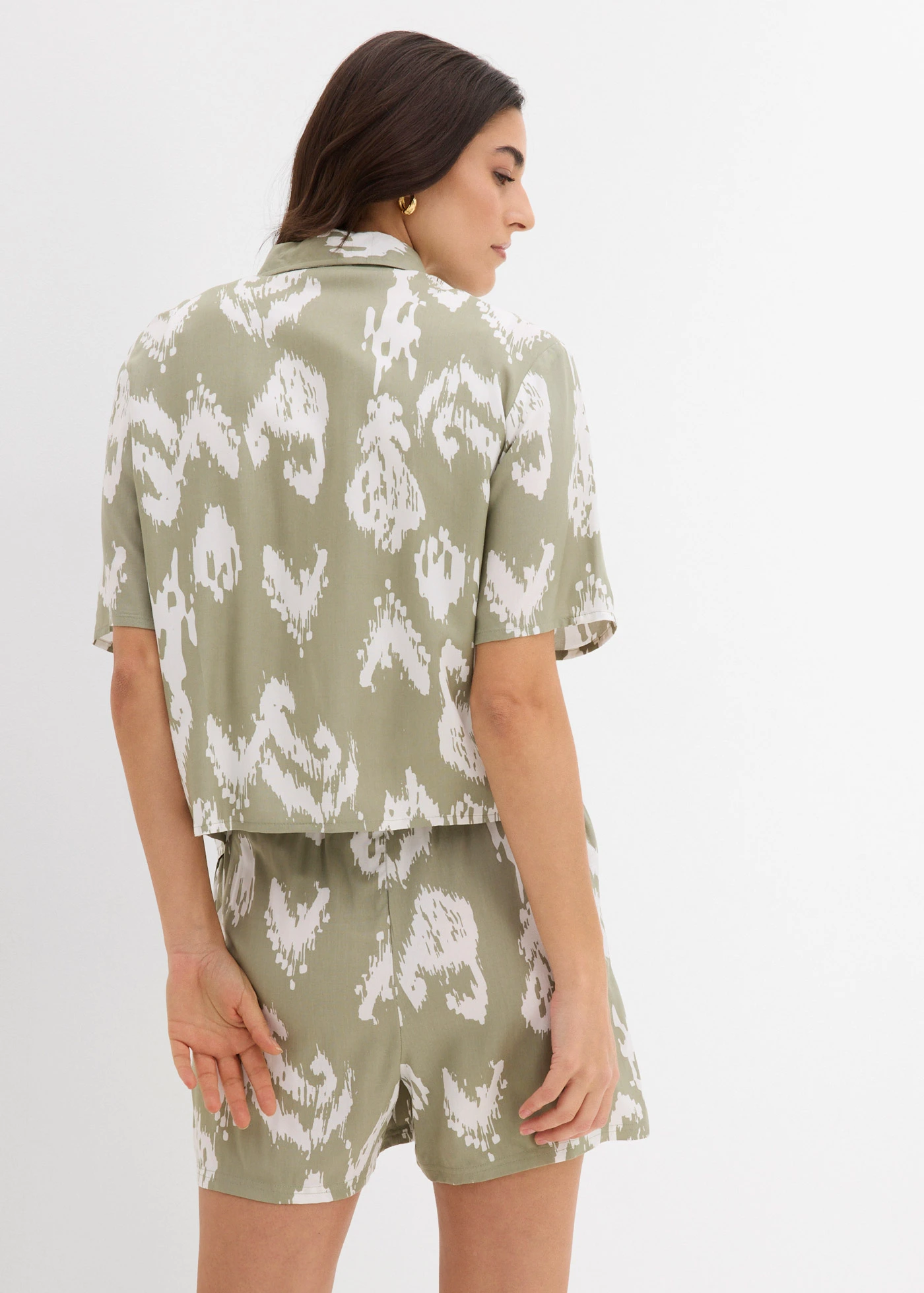 Viskózová halenka s etno potiskem • mořské řasy-přírodní bílá s potiskem • bonprix obchod