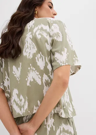 Viskózová halenka s etno potiskem • mořské řasy-přírodní bílá s potiskem • bonprix obchod