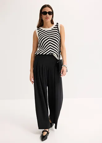 Gebreide top, Kleur: zwart/wolwit, andere kleuren