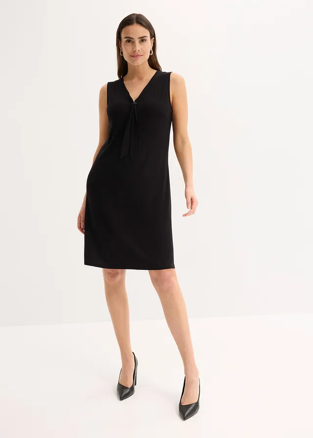 Robe en jersey à col lavallière • noir • product-page.page-title-suffix