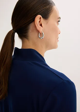 T-shirt à col calice • bleu foncé • Boutique bonprix