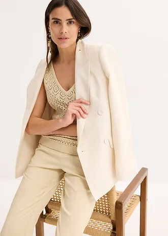 Ažurový pletený top • světle písková • bonprix obchod