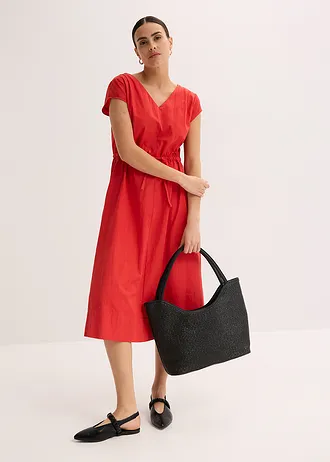 Robe en popeline de coton, Couleur: fraise