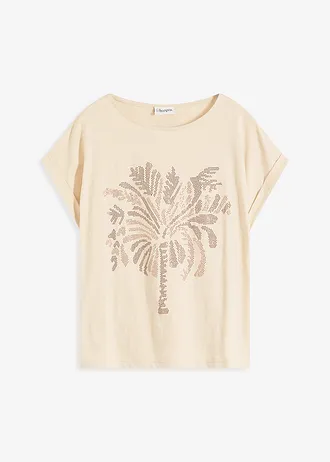 Katoenen shirt met studsapplicatie