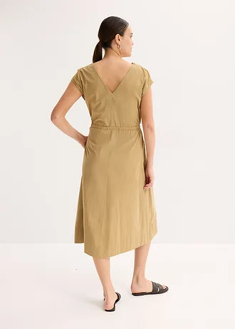 Robe en popeline de coton avec cordon • olive clair • Boutique bonprix