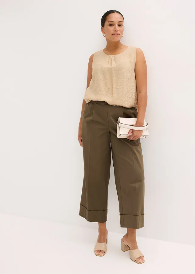 Top in een soepele viscosemix, Kleur: new beige