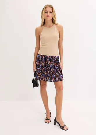 Pletený top s metalickým efektem • matně béžovo-zlatá • bonprix obchod