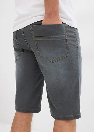 Džínové bermudy z teplákoviny, pohodlný střih Regular Fit • modro-šedý denim • bonprix obchod