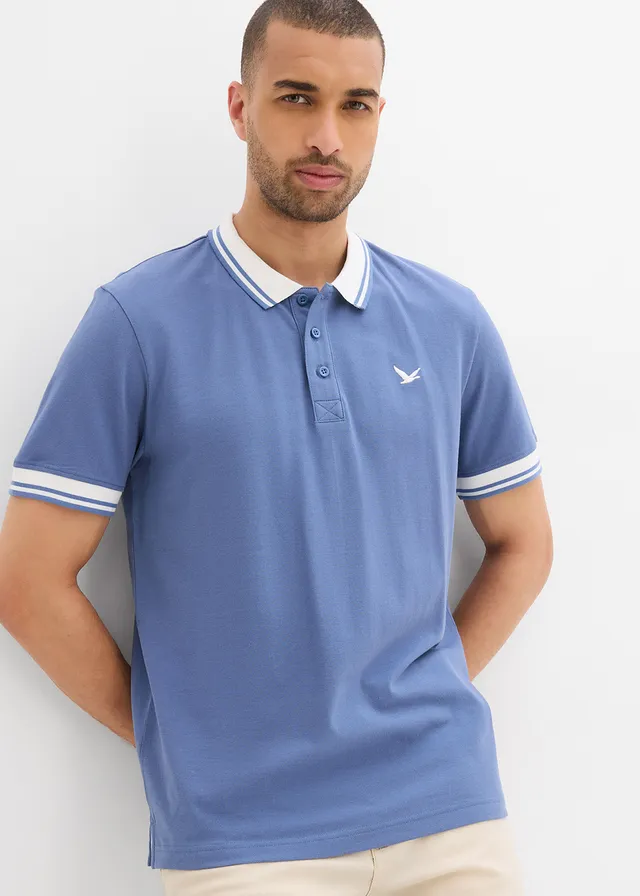 Polo en maille piquée 100% coton • bleu jean • product-page.page-title-suffix