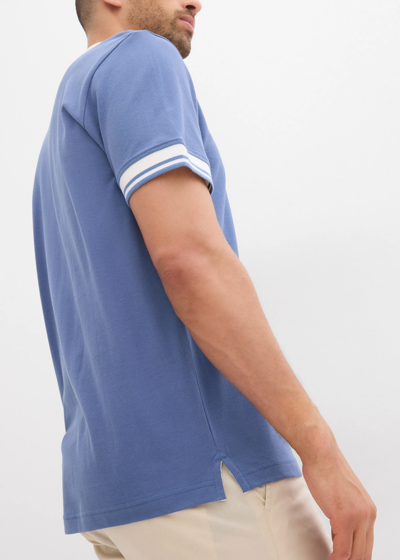 Polo en maille piquée 100% coton • bleu jean • Boutique bonprix