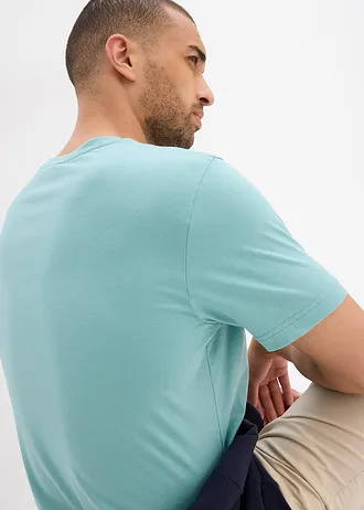 T-shirt 100% coton • turquoise clair imprimé • Boutique bonprix