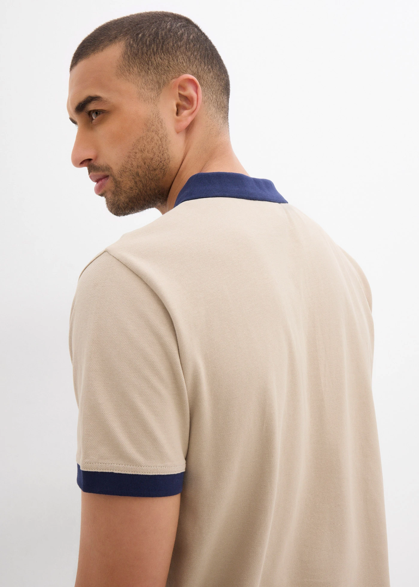 Piqué poloshirt van biologisch katoen • sand • bonprix online shop