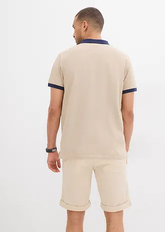 Piqué poloshirt van biologisch katoen • sand • bonprix online shop