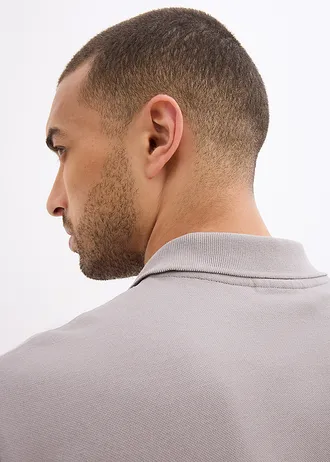 Poloshirt van piqué van biologisch katoen • grijs • bonprix online shop