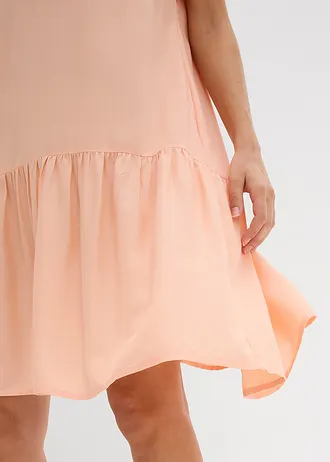 Robe-tunique longueur genou avec volant et col Henley • melba • Boutique bonprix