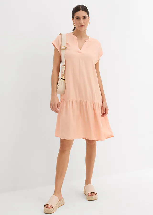 Robe-tunique en viscose fine, Couleur: melba