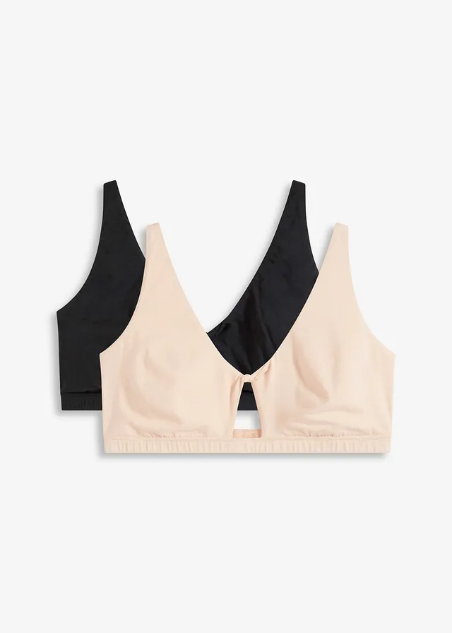 Sutien bralette din bumbac (set/ 2 buc.)