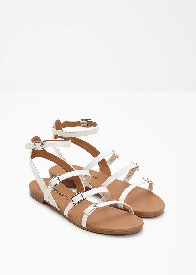 Sandales, Couleur: crème