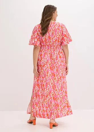 Robe longue, Couleur: rose vif imprimé