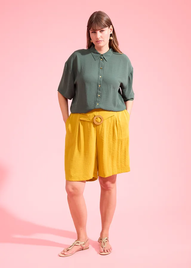 Bluză, culoare: verde-umbră
