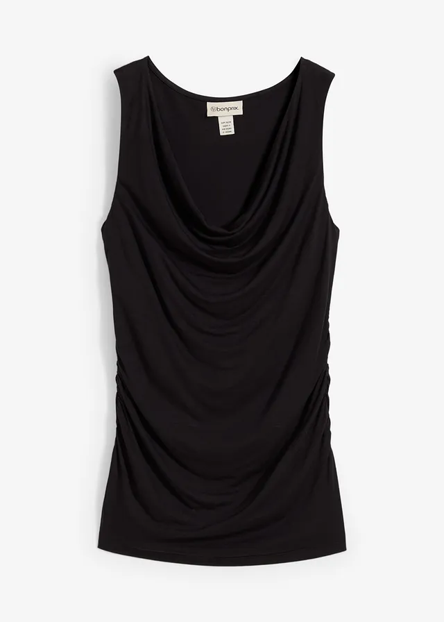 Top z jemné směsi s viskózou • černá • bonprix obchod