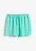 Short en crêpe texturé avec taille élastiquée, Couleur: menthe glaciale