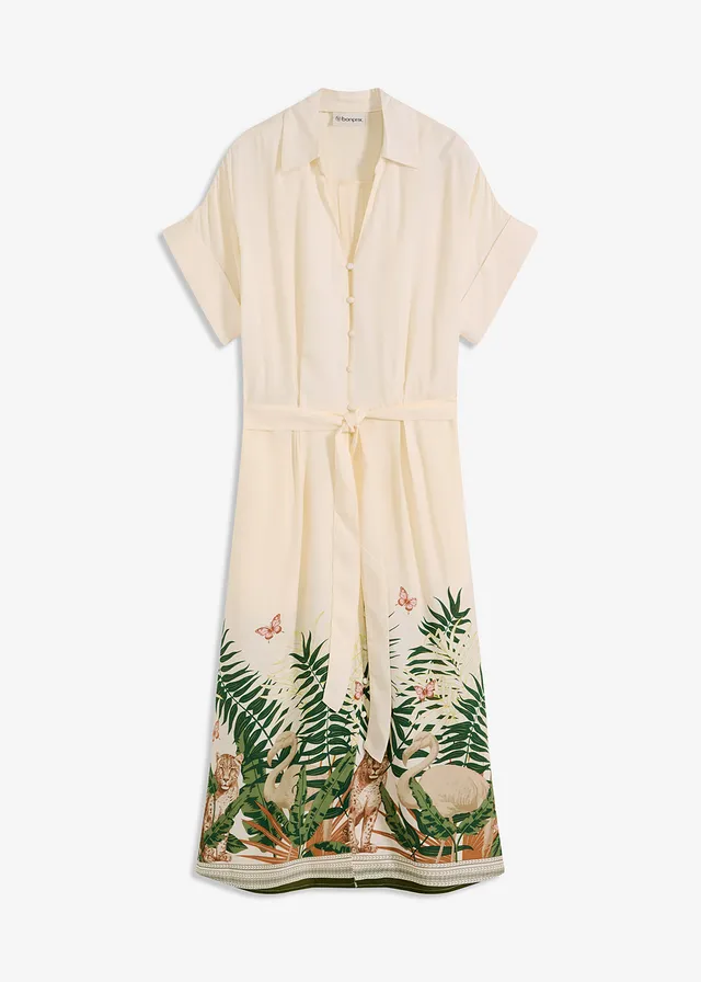 Košeľové šaty s potlačou