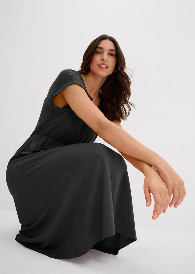 Robe en jersey de viscose mélangée • noir • product-page.page-title-suffix