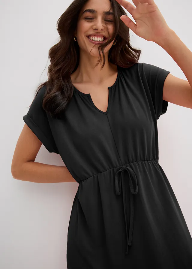 Jurk van een soepele viscosemix • zwart • product-page.page-title-suffix