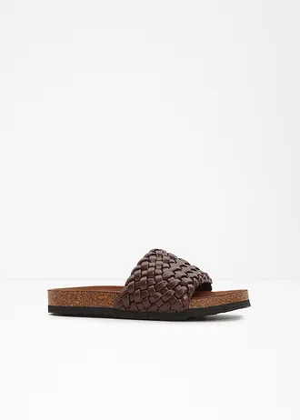 Mules tressées • marron foncé • Boutique bonprix