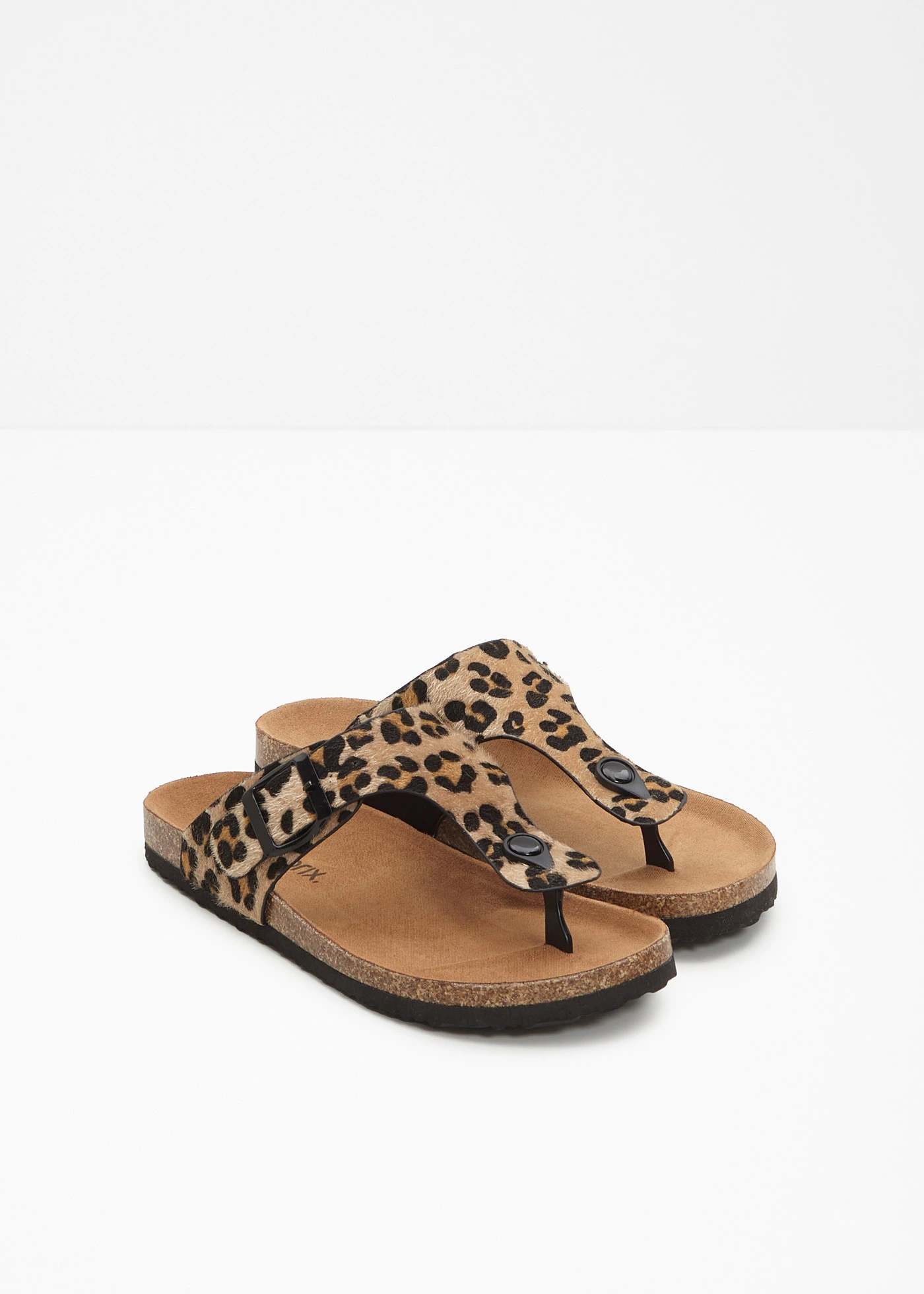 Mules entredoigt avec semelle anatomique • beige léopard • Boutique bonprix