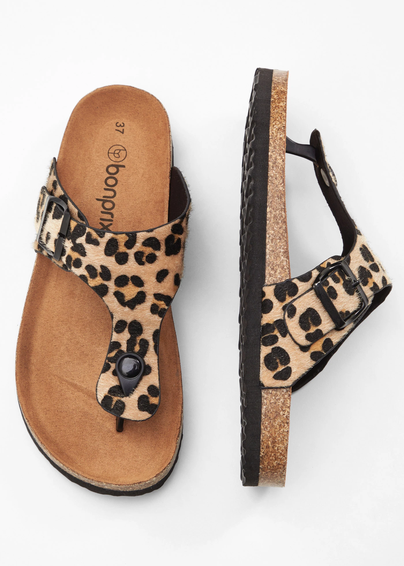 Teenslippers met een comfortabel voetbed • beige • bonprix online shop