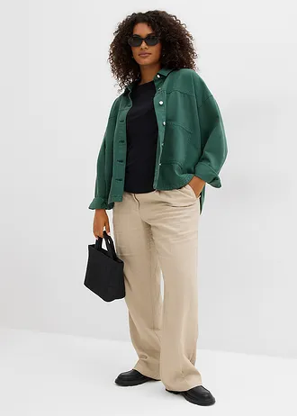 Blousejas van katoen, Kleur: schaduwgroen