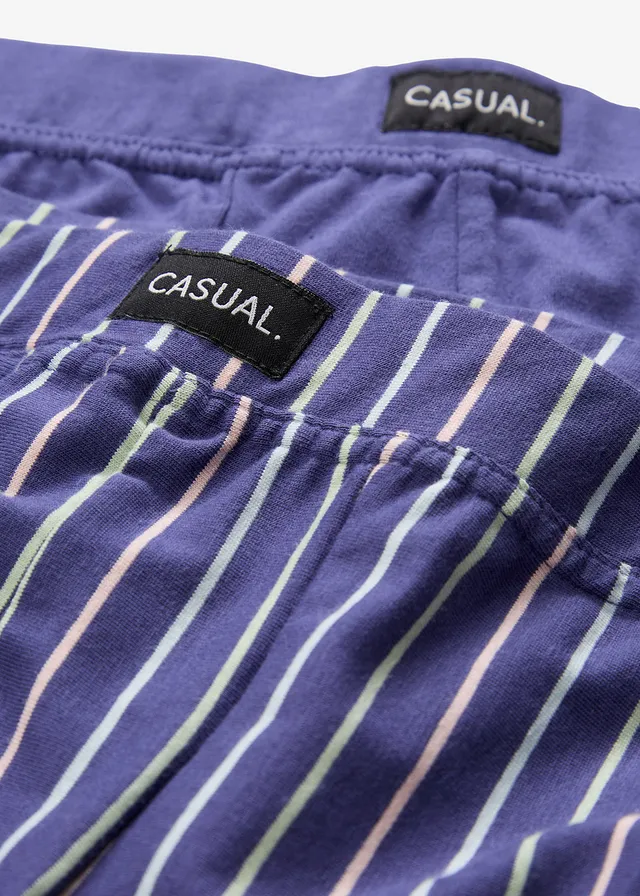 Lot de 4 boxers coton • bleu violet rayé • product-page.page-title-suffix