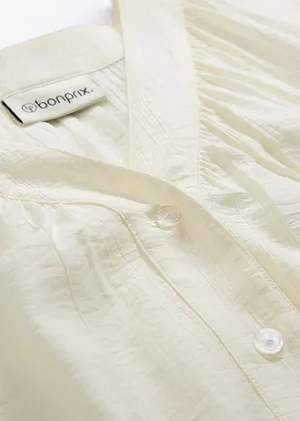 Oversized blouse in een zachte viscosemix • wolwit • bonprix online shop