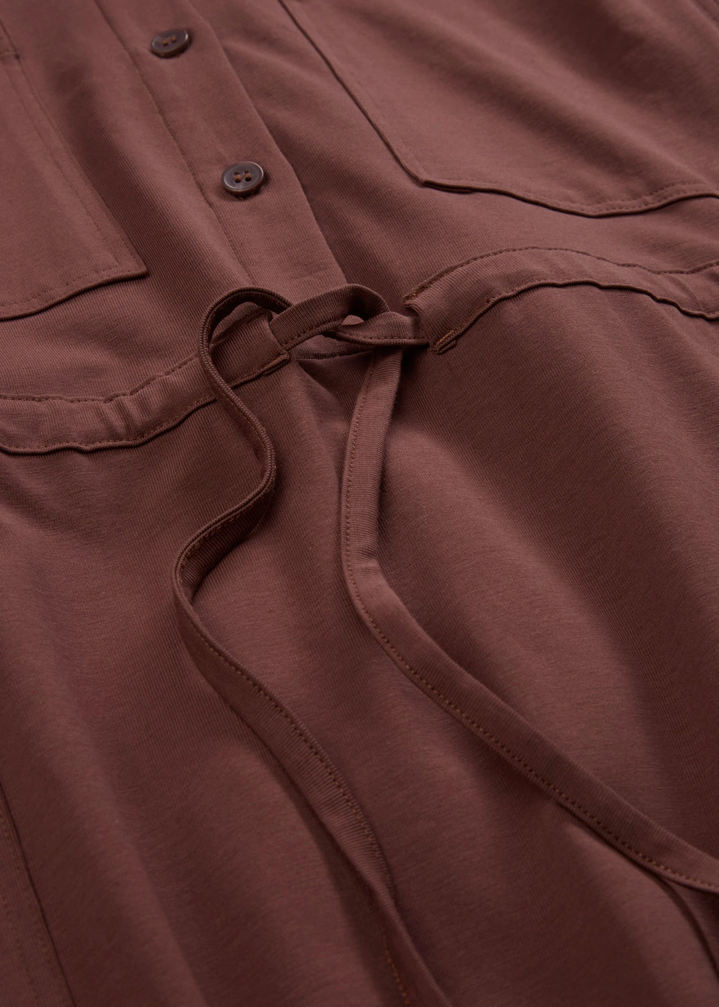 Jerysey jurk van stretch katoen • terrabruin • bonprix online shop