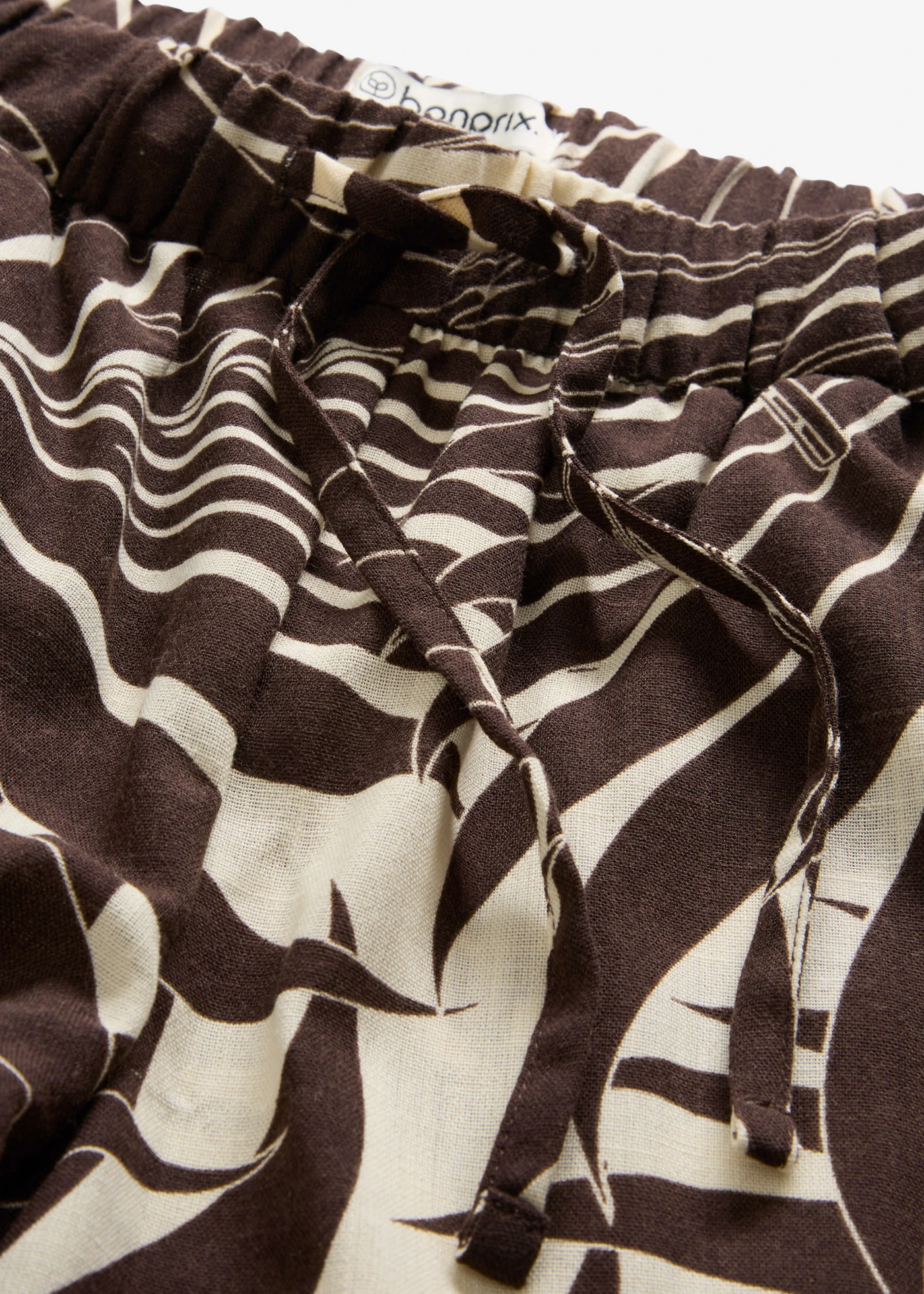 Bermudy bez zapínání • přírodní-tmavě hnědá s potiskem • bonprix obchod