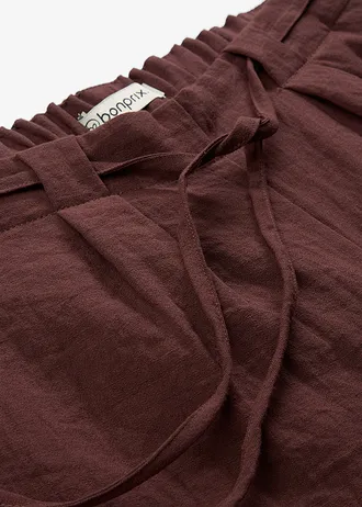 Bermudy ze splývavé viskózové směsi • hnědá terakota • bonprix obchod