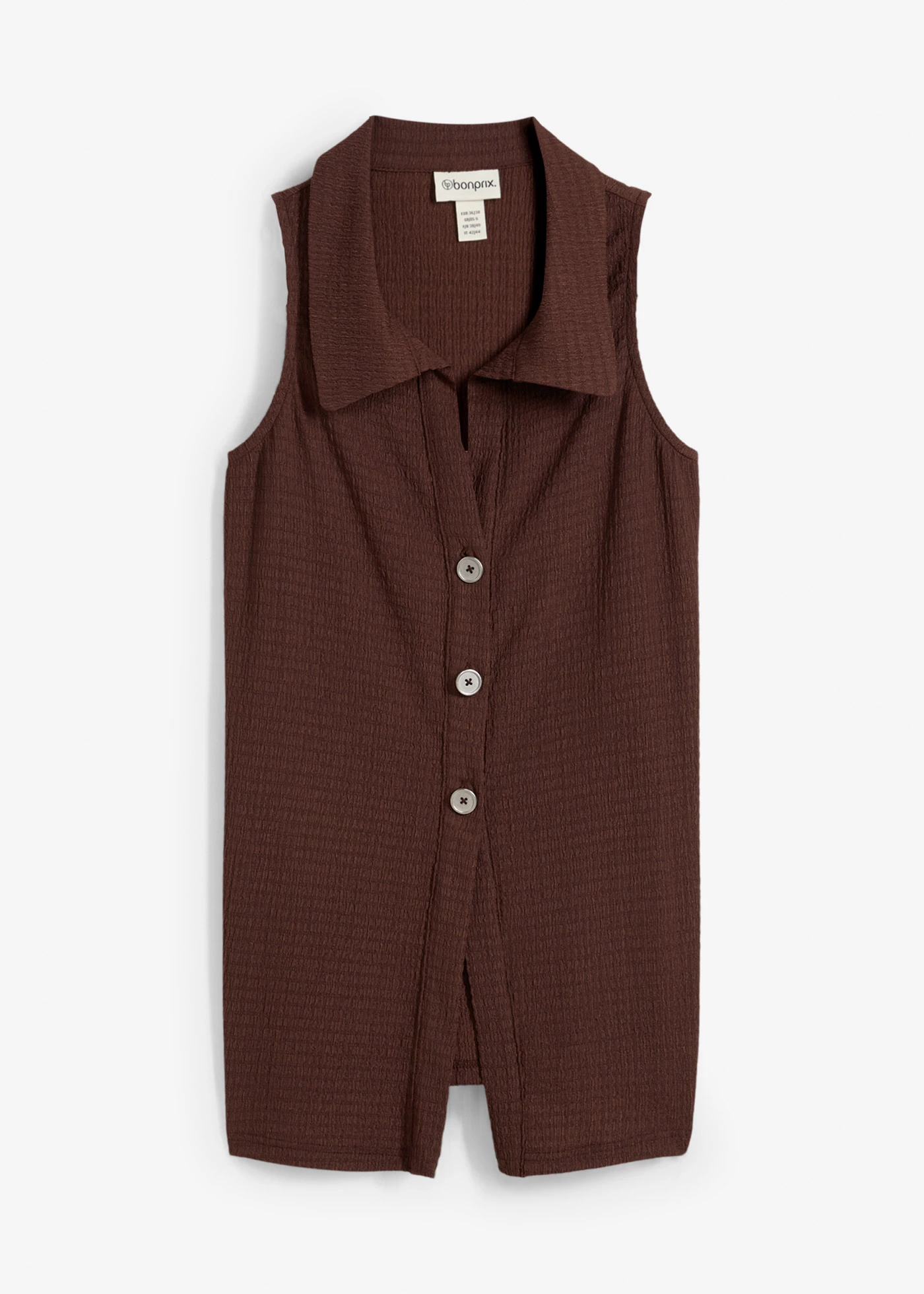 Top ze strukturovaného krepu • hnědá terakota • bonprix obchod