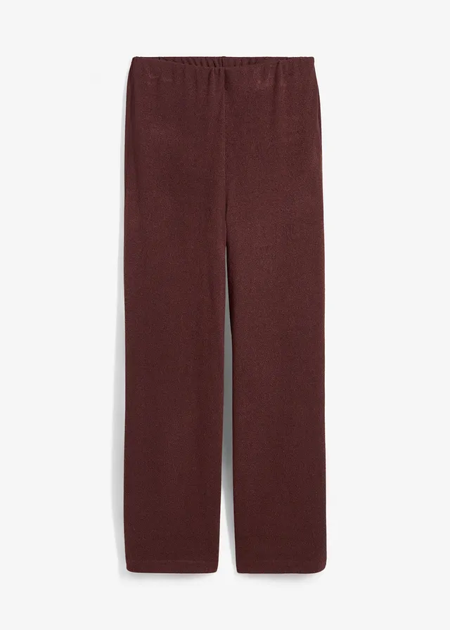 Pantaloni Palazzo cu aspect tricotat